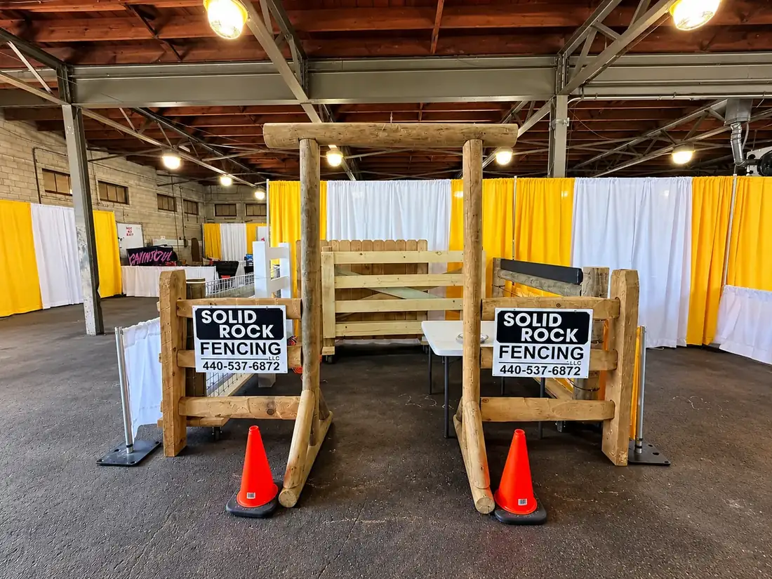 Solid Rock Fencing display at a trade show